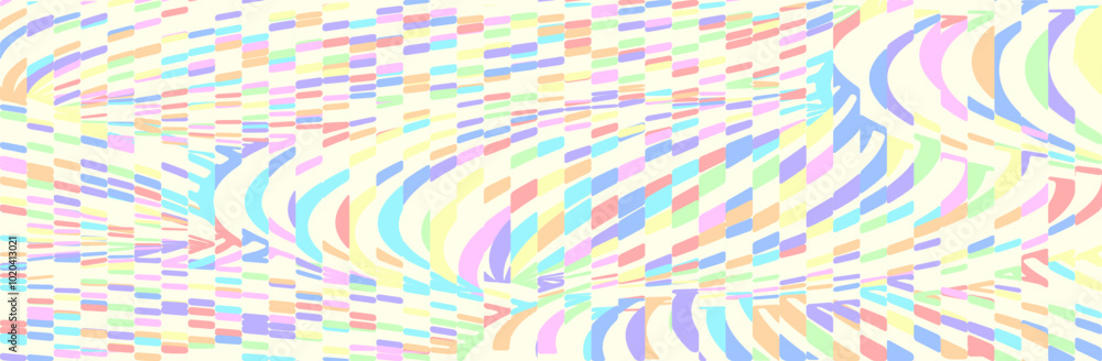 Poster colorful wave symphony. mesmerizing abstract artwork composed of flowing multicolored lines and shap