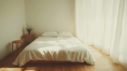 Create Your Dream Sanctuary: Embracing Serenity in Minimalist Bedroom Decor with Cozy Textures and Natural Light