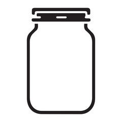 Jar icon vector outline .