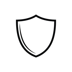 shield icon outlines vector design illustration