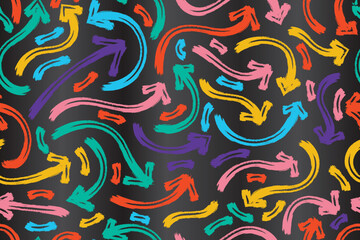doodle arrow seamless pattern