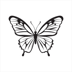 Butterfly silhouette vector illustration art 