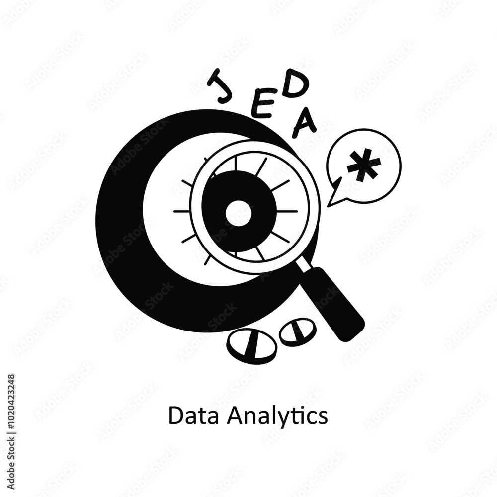 Poster data analytics concepts style illustration. eps 10 file