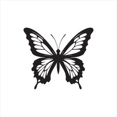 Butterfly silhouette vector illustration art 