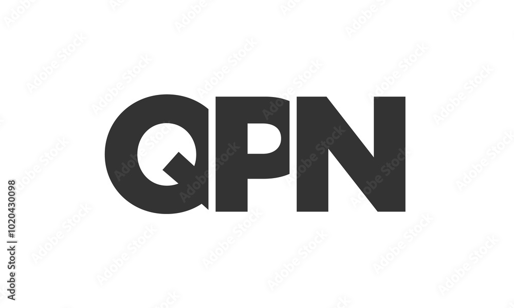 Poster qpn logo design template with strong and modern bold text. initial based vector logotype featuring s