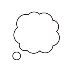 speech bubble think empty template vector