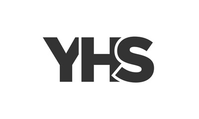 YHS logo design template with strong and modern bold text. Initial based vector logotype featuring simple and minimal typography. Trendy company identity.