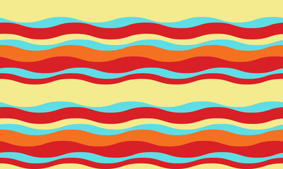 Abstract background with wavy stripes in vibrant colors, creating a rippled, liquid effect. Smooth curves and textured lines add elegance, vitality, and creativity. Ideal for wallpaper or textile.