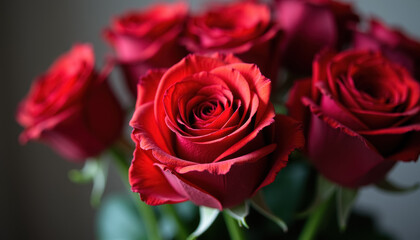 Red roses as a romantic gift