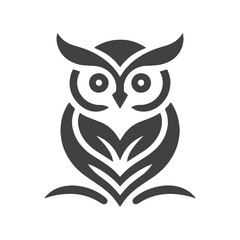 Minimalist Owl Logo Icon