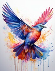 Watercolor painting of a bird