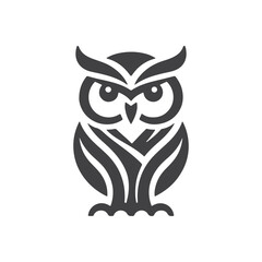 Minimalist Owl Logo Icon