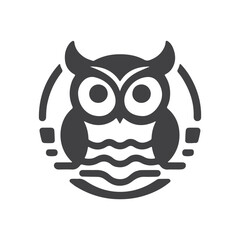 Minimalist Owl Logo Icon