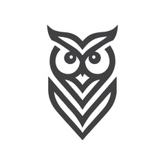 Minimalist Owl Logo Icon