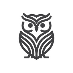 Minimalist Owl Logo Icon