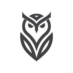 Minimalist Owl Logo Icon