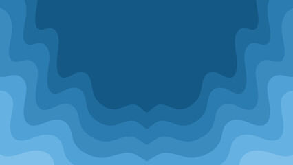 blue abstract background waves paper cut pattern