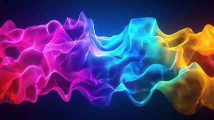 Translucent Waves in Neon Colors