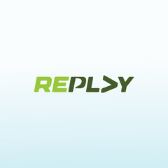 Word Replay vector logo design