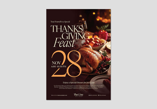 Thanksgiving Feast Flyer Layout