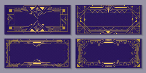Elegant Art Deco Style Banners Collection