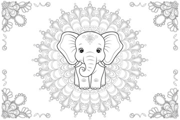 Obraz premium coloring mandala for kids