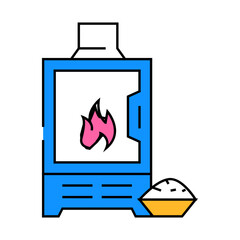 Fototapeta premium stove wood pellets line icon vector. stove wood pellets sign. isolated symbol illustration