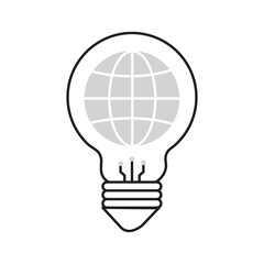Obraz premium Global AI Securing Ideas and Innovation Vector Icon Design, creativity, light bulb, tech innovation