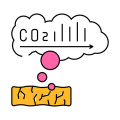 emissions wood pellets line icon vector. emissions wood pellets sign. isolated symbol illustration