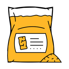 packaging wood pellets line icon vector. packaging wood pellets sign. isolated symbol illustration