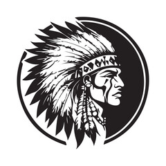 Aboriginal Black White logo, art,  design vector Images.