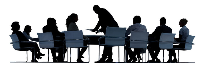 Business board meeting png sticker, transparent background