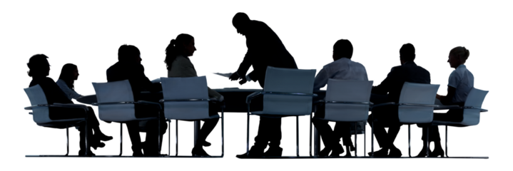 Business board meeting png sticker, transparent background