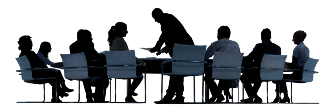 Business board meeting png sticker, transparent background - Powered by Adobe