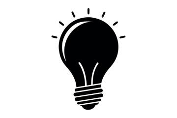 light bulb silhouette vector illustration