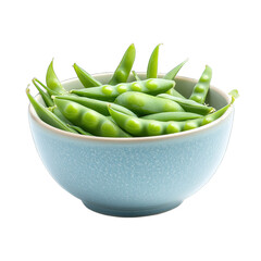 Green peas in isolated bowl