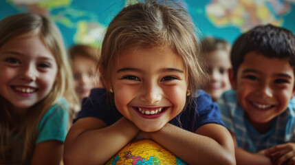 World Children's Day. A cute kid. happy children