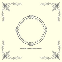 Boho Leaves and Branches Frame A vintage inspired frame with a wavy design for your projects. for social media, packaging or wedding greeting card, vector