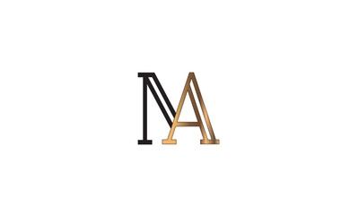 NA, AN , A ,N, Abstract Letters Logo Monogram	