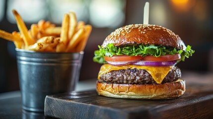 The Delicious Burger and Fries