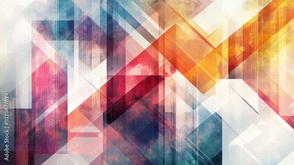 Poster a modern abstract background featuring transparent geometric shapes arranged in a stunning, harmonio