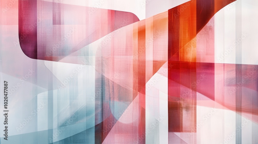 Poster a modern abstract background featuring transparent geometric shapes arranged in a stunning, harmonio