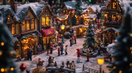 The Christmas Village Scene