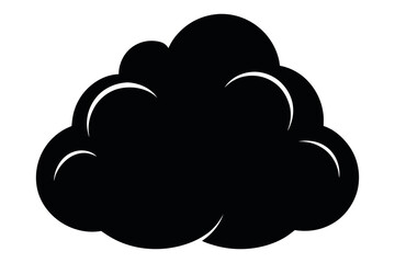 black and white cloud silhouette vector