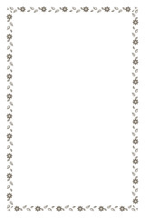 Black floral frame design element