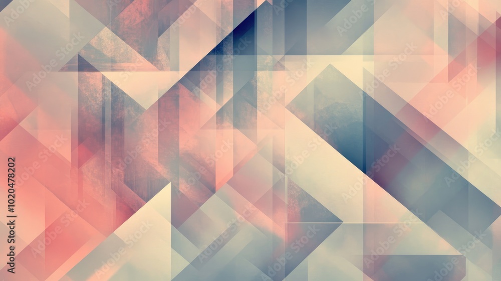 Poster a seamless abstract background with transparent geometric shapes arranged in a harmonious pattern, i
