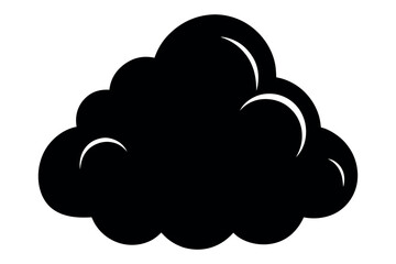cloud computing concept silhouette vector