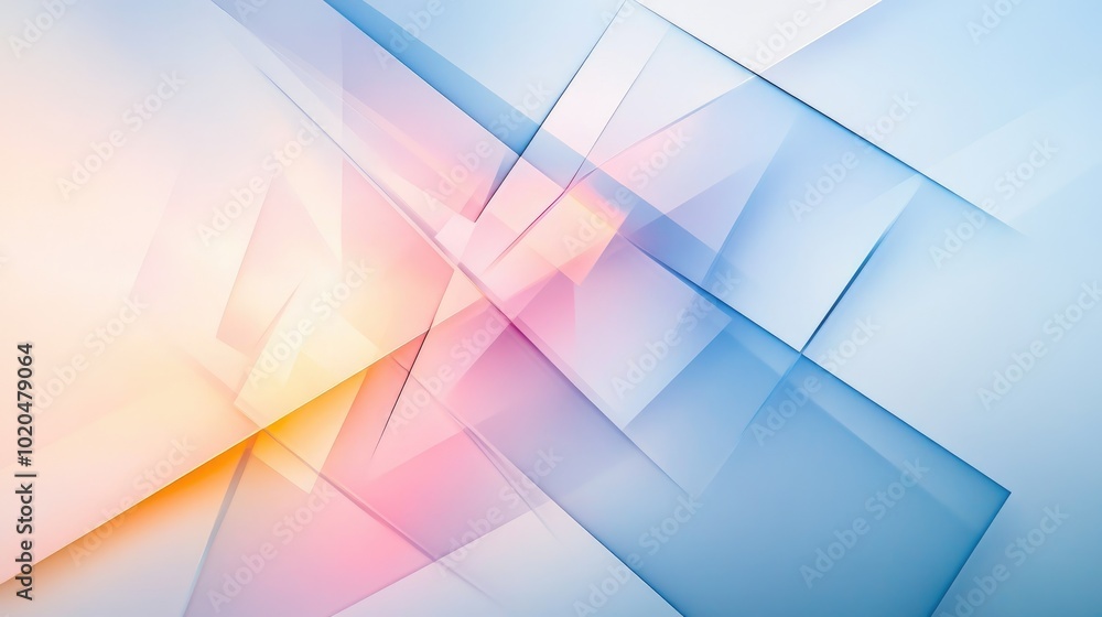 Poster a visually appealing background with transparent geometric shapes arranged in a clean and modern pat