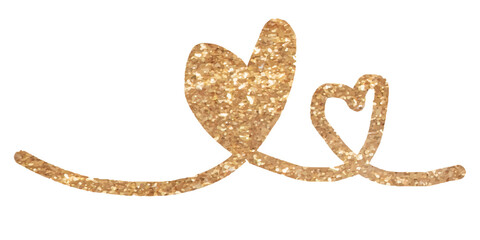 Glitter heart badge png valentine's day edition