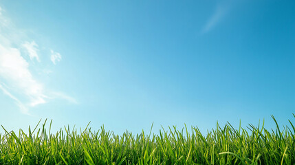 Blue Sky and White Clouds in Sky with blank Background. Panoramic View with Azure Sky Cloudless. Clean and Clear Sky with wide-Angle in High-Resolution. High-Definition Nature Scene Sky Banner